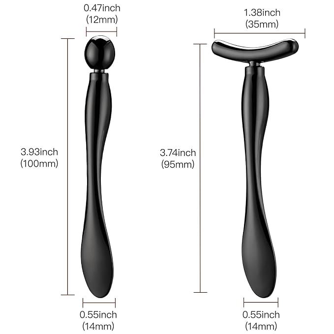 LISAPACK 2PCS Metal Eye Cream Applicator Wand Stick, Massager Tool - Image 5