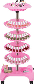 Nail Polish Trolley Organizer, 5 Tiers 360° Rotating Tray Nail Polish Spinning by AngelcityCC