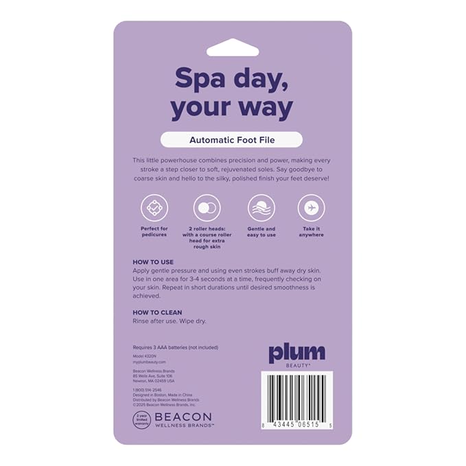 Plum Beauty Automatic Foot File – Electronic Callus Remover - Image 3