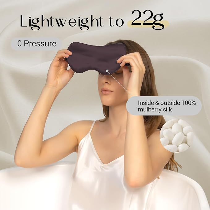 ZIMASILK Adjustable 100% 22 Momme Mulberry Silk Sleep Mask - Image 2