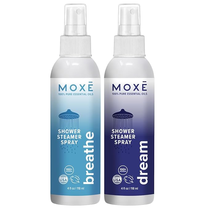 MOXE Shower Steamer Spray, Essential Oils, Natural Sleep Aromatherapy, Made in by MOXE