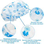 18Pcs Plastic Shower Caps for Women Waterproof Bath Caps Bathing Hair Cap - Image 3