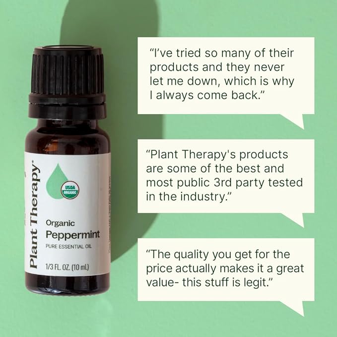 Plant Therapy Organic Peppermint Essential Oil 10 mL, 100% Pure, USDA Certified - Image 4