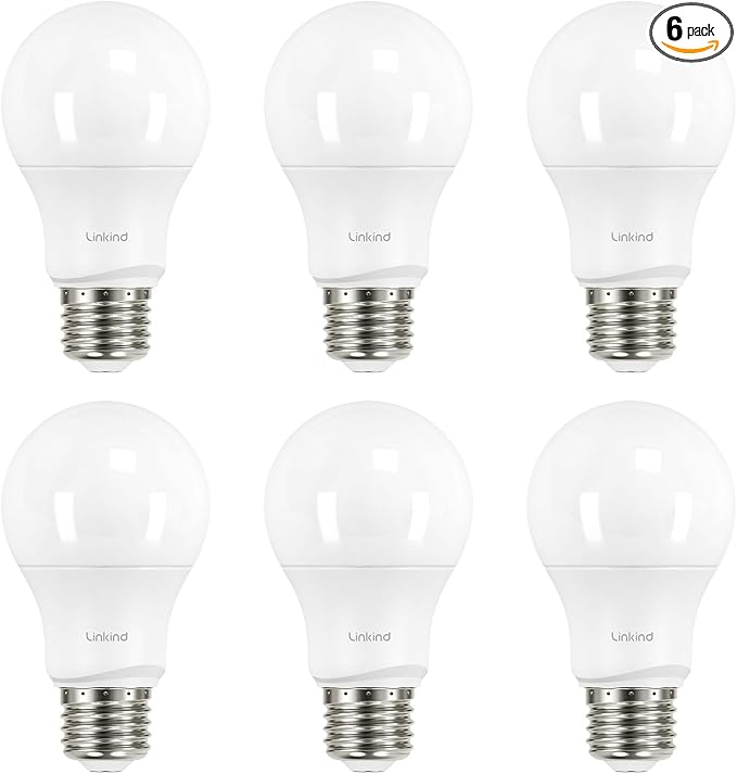 Linkind A19 LED Light Bulbs Dimmable, 40 Watt Equivalent, E26 Base, 2700K Soft by Linkind