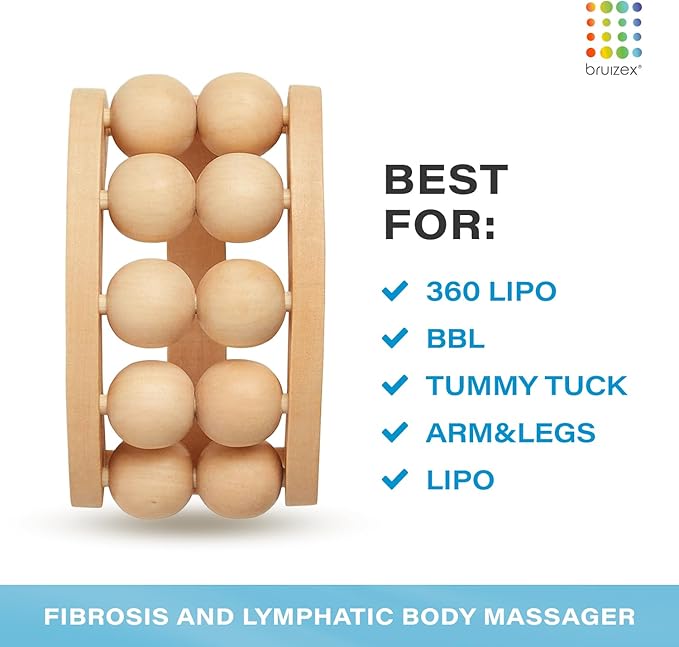 Bruizex Wood Therapy Massager | Wooden Lymphatic Drainage Roller | - Image 2