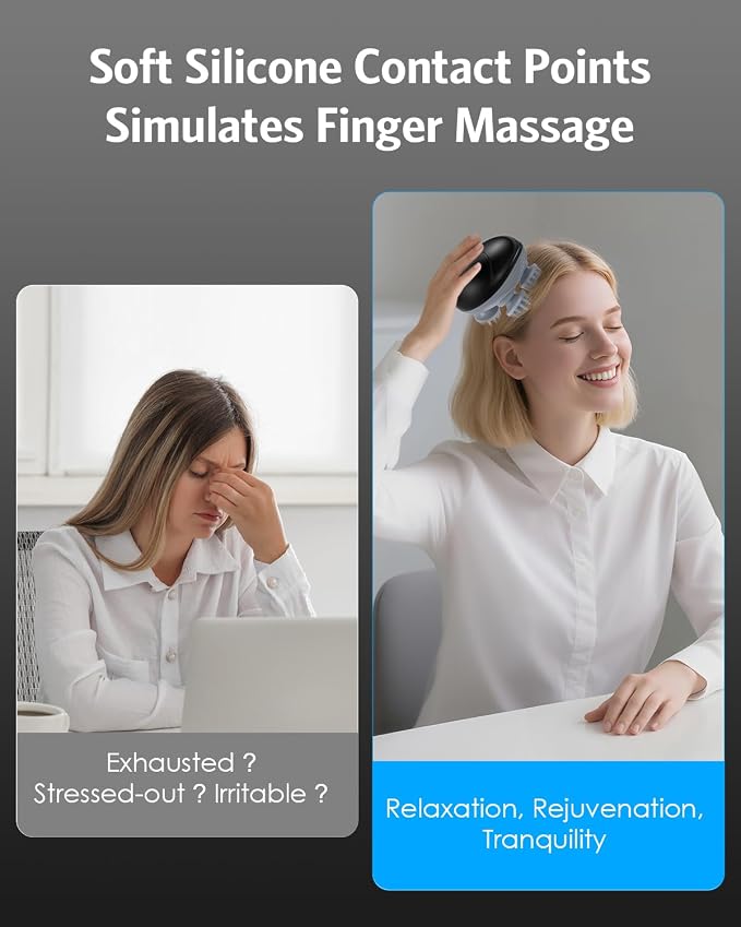 AMIR Electric Scalp Massager, Portable Head Scratcher - Image 3