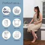 InfuseZen Stonewashed Turkish Bath & Beach Towel –100% Organic Turkish Cotton - Image 7