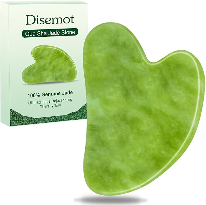 Disemot Gua Sha Facial Tools, Natural Anti-Aging Jade Beauty Skin-Care Tool by Disemot
