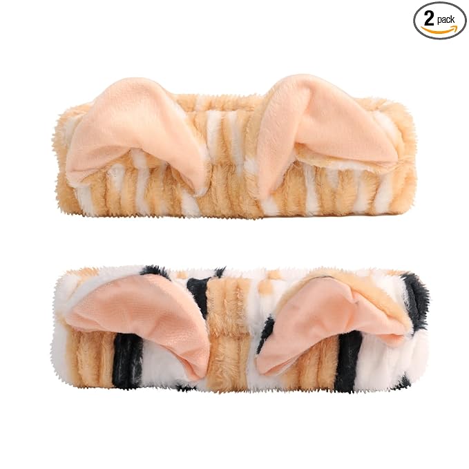 PERFECTSIGHT Spa Headband for Washing Face, 2 Pack Cute Hair Band for Shower by PERFECTSIGHT