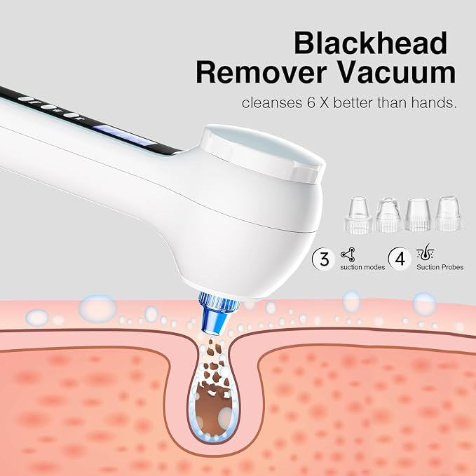 UMICKOO 3 in 1 Facial Cleansing Brush & Blackhead Remover, Rechargeable Face - Image 4