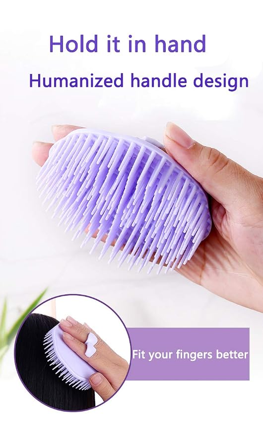 Aroveea Hair Scalp Brush Dandruff Cleaning Brush Shower Scalp Shampoo Brush - Image 5