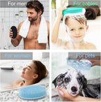 3 Pack Silicone Body Scrubber, Soft Silicone Loofah Exfoliating Body Scrubber - Image 7