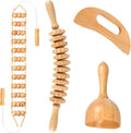KintKita Wood Therapy Massage Tools 4-in-1, Wooden Lymphatic Drainage Massager by KintKita