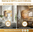 Electric Towel Warmer, Heated Towel Rack - Image 3