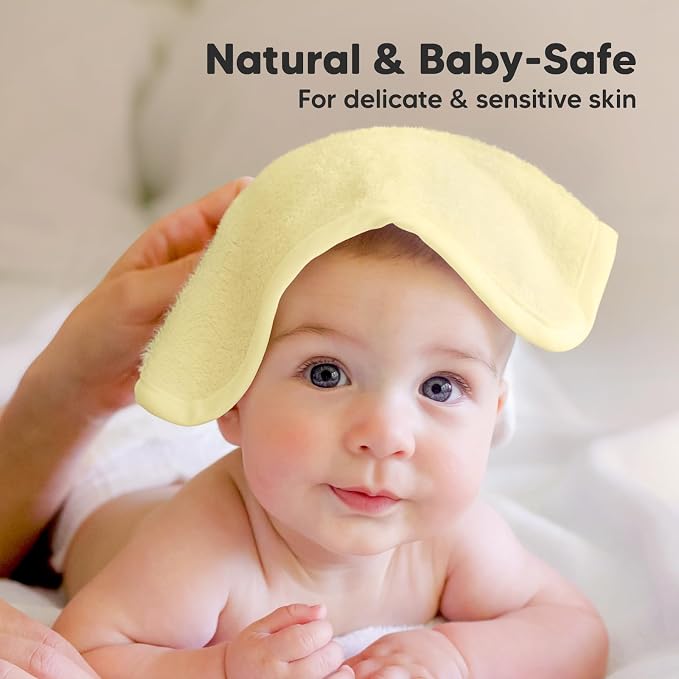 6-Pack Baby Washcloths – Soft Absorbent Viscose from Bamboo Washcloths - Image 5
