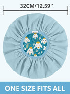 Years calm Shower Caps for Women Reusable Waterproof, Double Layer Waterproof - Image 3