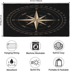Compass Rose Beach Towel Oversized Quick Dry Beach Blanket Microfiber Sand Free - Image 2