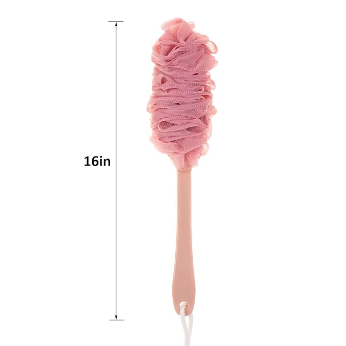 Back Scrubber for Shower, Loofah Long Handle Bath Body Brush, Soft Nylon Mesh - Image 7
