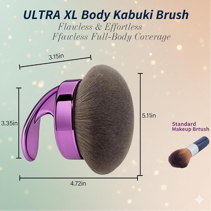 Body Makeup Brush – Extra Large Kabuki Applicator - Image 6