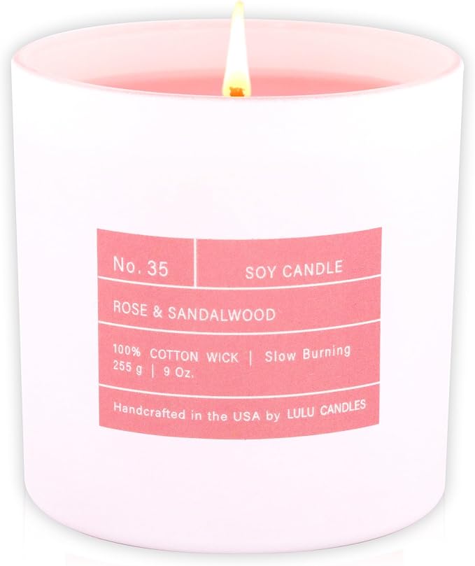 Lulu Candles | Rose & Sandalwood | Smells Floral & Woody | Luxury Scented Soy - Image 3