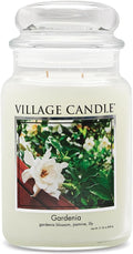Village Candle Gardenia Large Glass Apothecary Jar Scented Candle, 21.25 oz by VillageCandle