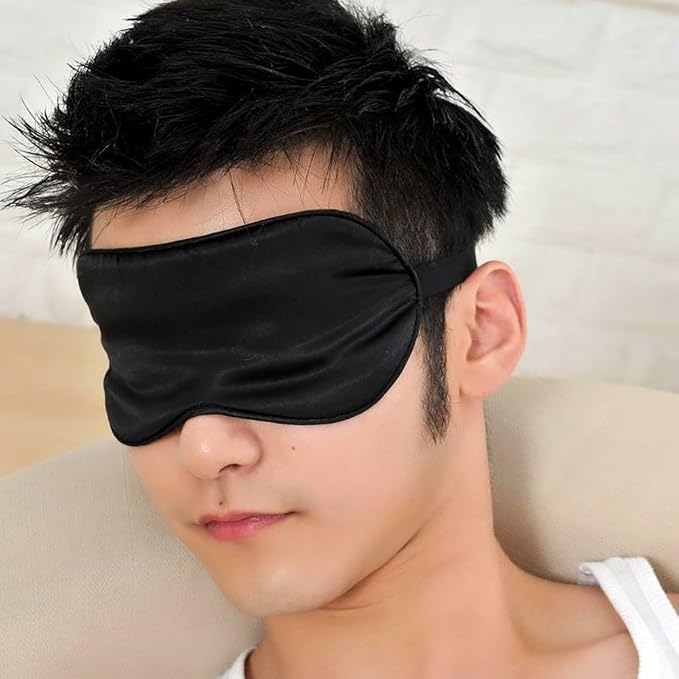 100% Mulberry Silk Sleep Mask Blackout, Cute Natural Sleeping Mask - Image 2