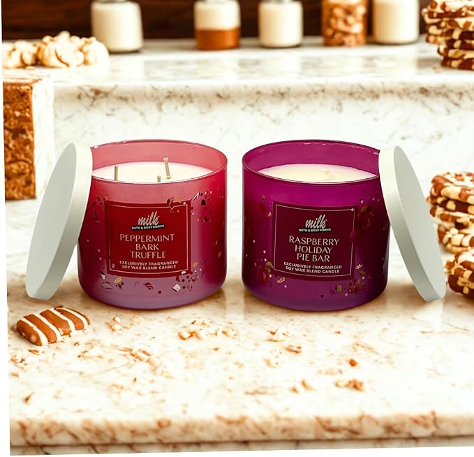 Bath & Body Works Milk BAR Collection Holiday Dessert Scents 3-Wick Scented - Image 3