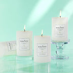 4 Pcs White Orange Vanilla Scented Pillar Candles, 60H Long-Lasting Burn - Image 9