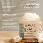 Bare Botanics Unscented Body Scrub 24 oz - Image 2