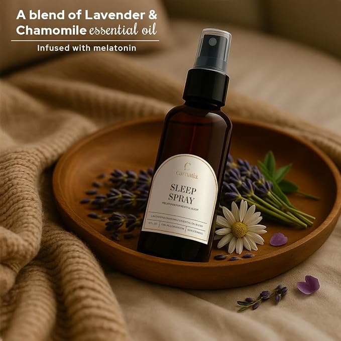 Carnatia Sleep Spray with Melatonin – Lavender & Chamomile Pillow Mist | - Image 2