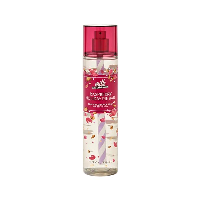 Bath and Body Works Raspberry Holiday Pie Bar Fine Body Fragrance Mist 8 Fluid by BathBodyWorks