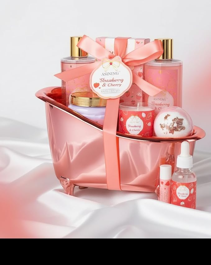 Gift Basket for Women, Strawberry Spa Baskets for Women Gifts, Beauty & - Image 9