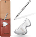 STICKON 2 in 1 Gua Sha Facial Tools Massage Scraper, Stainless Steel by STICKON