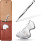 STICKON 2 in 1 Gua Sha Facial Tools Massage Scraper, Stainless Steel by STICKON