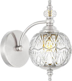 Brushed Nickel Bathroom Wall Sconce Vintage Style by Ditoon