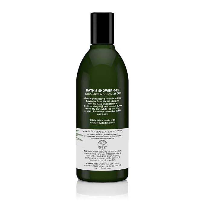 Avalon Organics Bath & Shower Gel, Nourishing Lavender, 12 Oz - Image 3