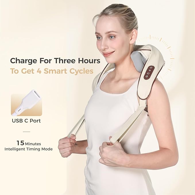 KppeX 4D Deep Cordless Neck Massager Pillow, Leg and Back Pain Relief Tissue - Image 5