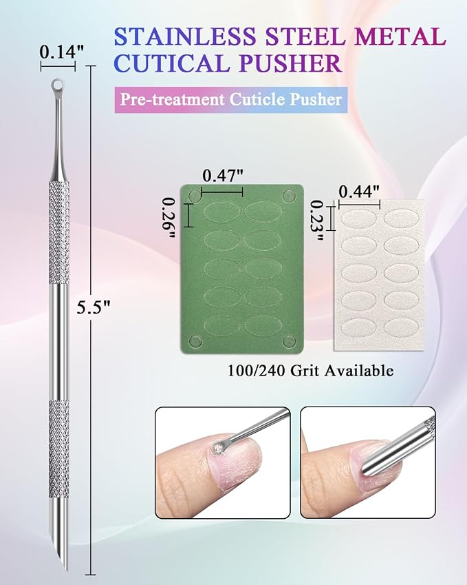 Loop Cuticle Pusher, Pre-treatment Cuticle Pusher, Stainless Steel Round - Image 2