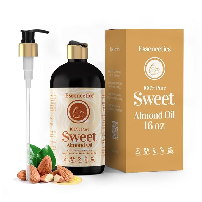 Sweet Almond Oil Organic 16 oz by Essencetics