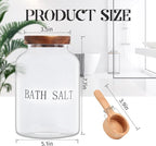 BKYFPQ 74 oz Glass Bath Salts Jar, Bath Salt Container - Image 2