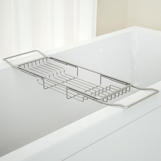 Stainless Steel Bathtub Caddy Tray, Expandable Bath Tub Table, Adjustable - Image 8