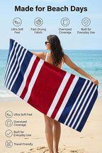 Premium Terry Cabana Beach Towel 2 Pack, 30” x 60” Soft Absorbent Cotton Pool - Image 3