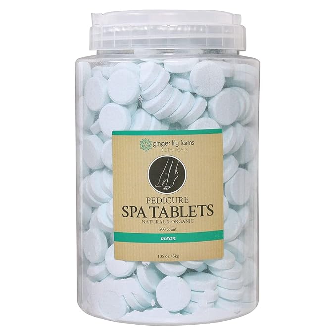 Ginger Lily Farms Botanicals Pedicure Spa Tablets, Natural & Organic, by GingerLilyFarms