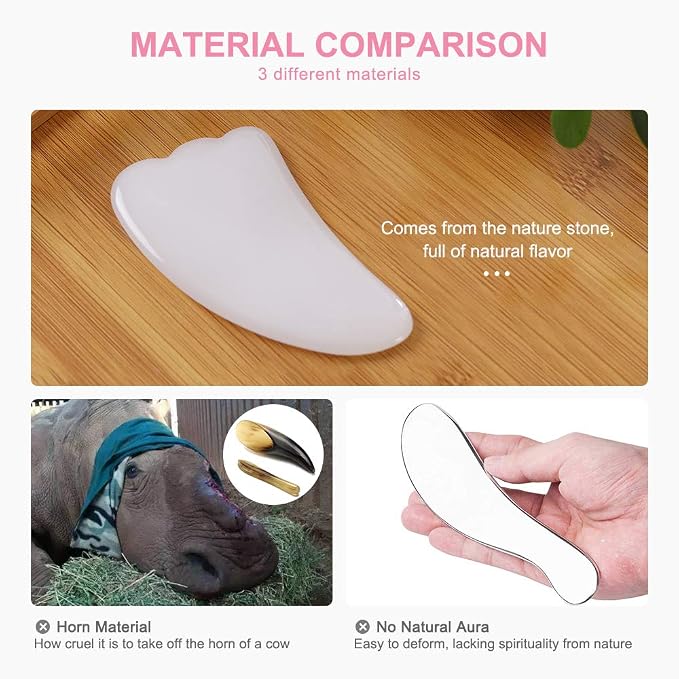 airogym 4 Pack Gua Sha Scraping Massage Tool, Natural Stone Gua Sha Board - Image 7