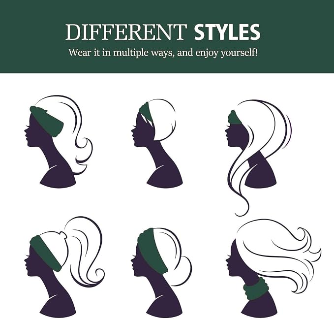 GiLi 2 Pack Wide Headbands for Women Boho African Knotted Non Slip Fashion Hair - Image 6