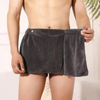 Men Boys Soft Wearable Bath Towel Short Pants Adjustable Mircofiber Towel Pool - Image 3