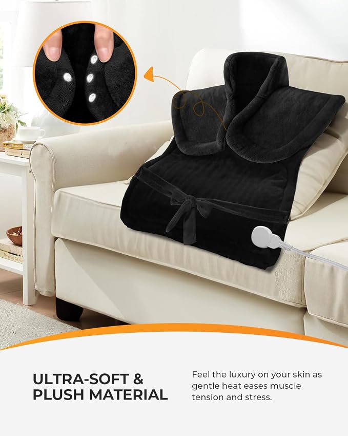 CooCoCo Heating Pad for Neck and Shoulders and Back Pain Relief, HSA Eligible - Image 2