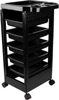 Salon Trolley Cart with Wheels & 5 Drawers, Salon Rolling Stations by Roixeeds