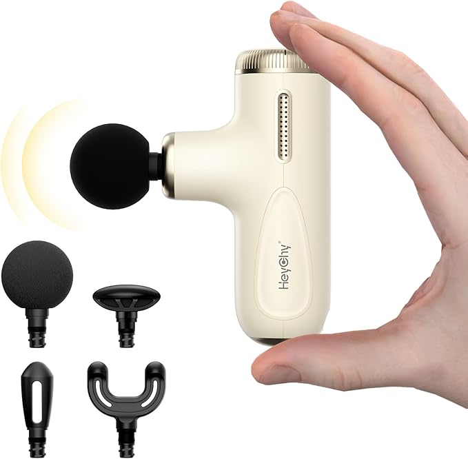 HEYCHY Super Mini Massage Gun Deep Tissue, Handheld Percussion Muscle Massager by HeyChy
