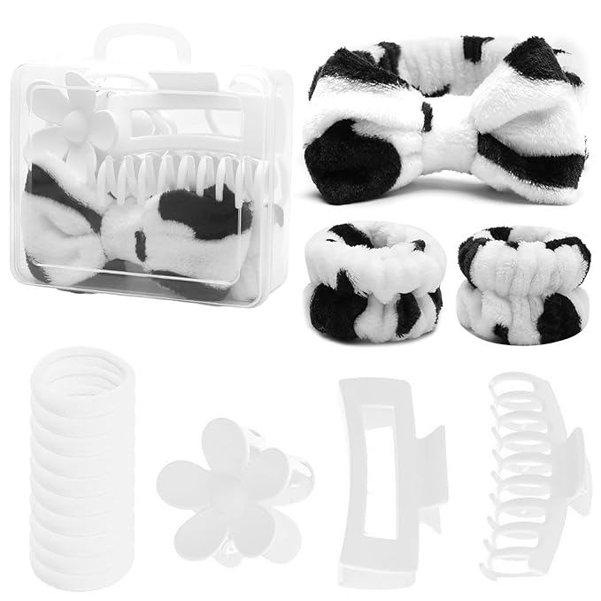 16 Pcs Skincare Headband Set, Face Washing Headband by XiuyingFeng